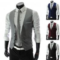 Chaleco de hombre, traje de un solo pecho, chaleco ajustado para hombre, chaleco informal sin mangas para hombre, chaleco Formal de negocios, talla asiática - details 1