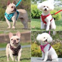 Arnés de tracción con rayas reflectantes para mascotas, antitirones conjunto de cuerda, Collar de perro, correa de pecho - details 4