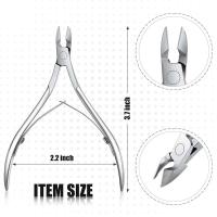 3 unids/set cortadores de uñas profesionales para cutículas, cortador de manicura, tijeras, herramientas de corte de acero inoxidable - details 3