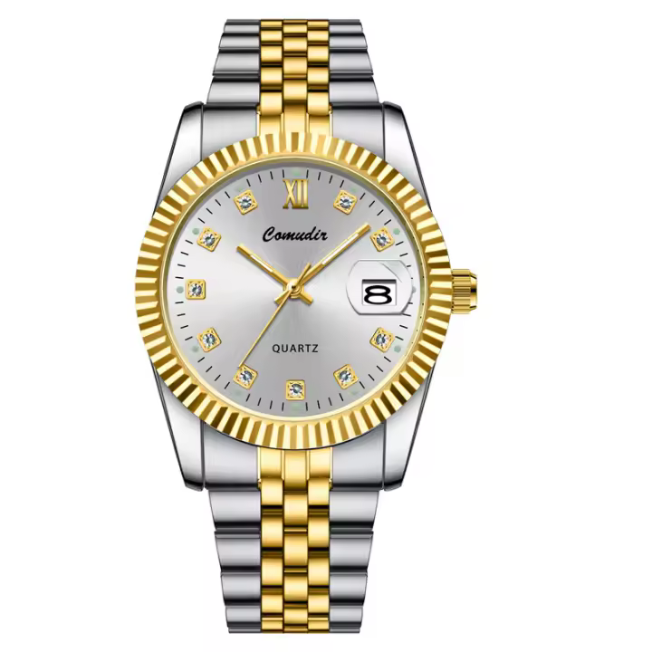 Pareja relojes hombres mujeres luminosas calendario impermeable casual reloj de cuarzo - 1