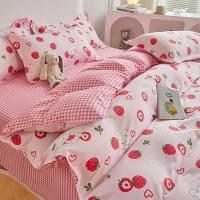 Juego de Ropa de Cama para Niños con Estampado de Dibujos Animados Súper Lindo Funda de Edredón Sábana Plana Funda de Almohada Suave Textil para Dormitorio - details 12