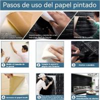 20 piezas Panel decorativo Autoadhesivo 3d Para Pared Espuma Ladrillo, 38CM * 35CM - details 3