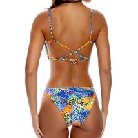 Conjunto de Bikini de Estampado de Leopardo con Tirantes Estilo de Cuerpo Ajustado - details 3
