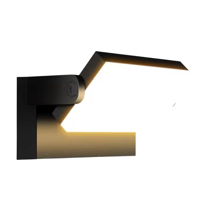 Aplique LED 40W Pared Exterior/Interior 360 ° Rotación Blanco cálido 3000K LED Exterior Impermeable Apliques de Pared negra 3000LM - 1