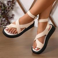 Sandalias planas de estilo romano para mujer, zapatos de verano - details 1