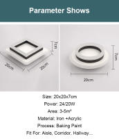 Lámpara de Techo Redonda y Cuadrada LED TOMAXIN 20CM para Habitación Luz de Pasillo Interior Cambiable de Color Moderna 220V - details 11