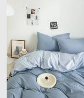 Juego de Ropa de Cama Negra para Niños y Niñas Algodón Lavado Funda de Edredón Sencillo Moda Sábana y Funda de Almohada para Habitación - details 6