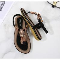 Sandalias de Tacón Alto de Verano 2025 Estilo Bohemio Chic de Madera Tejida Talla Grande - details 33