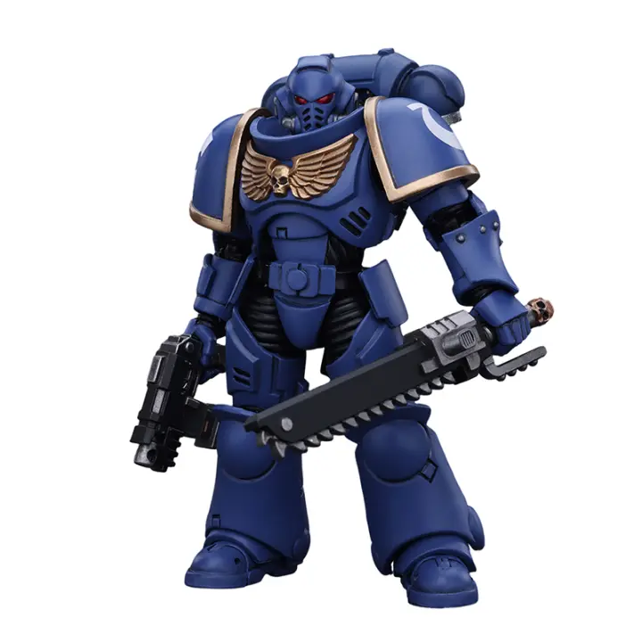 JOYTOY 1/18 Figura de acción 40K Marines Espaciales 
 Ultramarines Outriders Brother Catonus Versión reeditada Modelo militar de anime - 1