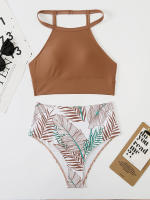 Sexy de cintura alta Bikini nueva Halter traje de baño mujeres bañador Bikini femenino de impresión traje de baño de verano Biquini - details 7