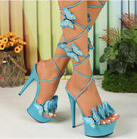 Sandalias de charol 13CM15CM tacones altos tacones finos sexy odio cielo alto sandalias súper altas - details 21
