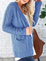 Suéter de manga larga con cuello en V para mujer, cárdigan de un solo pecho, nuevo, Otoño e Invierno - details 11