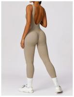 Monos de Yoga sin Mangas de Espalda Abierta Ropa de Gimnasio de Ajuste Cerrado para Mujeres - details 21
