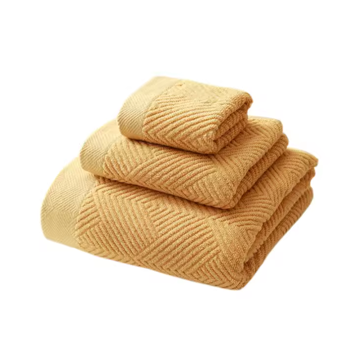 Toallas de baño de algodón 100% 3 piezas/paquete 70x140cm suave absorción rápida para rostro 35x75cm 35x35cm para hombre y mujer - 1