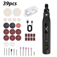Kit de Herramientas Eléctricas Negras de 25 piezas / 39 piezas - Bolígrafo Tallador Recargable, Velocidad Ajustable, Adecuado para Grabar, Lijar, Pulir, Taladrar, Gravar, etc. - Portátil y Compacto, Herramientas de Potencia Multifuncionales, Adecuadas - details 5