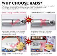 Máquina de perforación de uñas KADS 35000RPM para manicura cortadora de uñas eléctrica para pedicura y arte de uñas con batidor normal de productos peligrosos - details 10