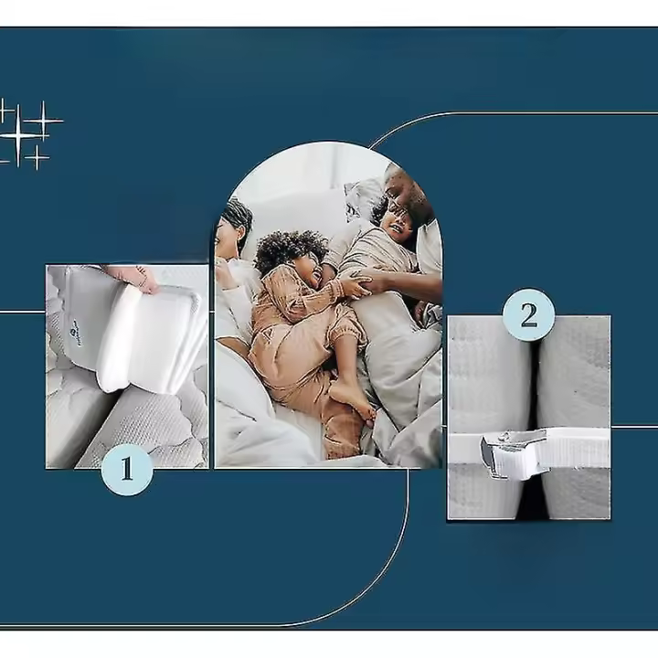 20cm cama puente cojín conector para hacer cámaras gemelas en rey cuña colchón con correa de cojín para invitados sala de estar Pd2cc - 1