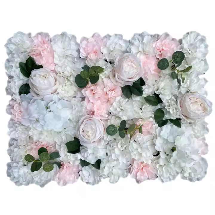 Hortensia Artificial de seda para pared, telón de fondo para decoración de boda, 12 piezas, 60x40cm - 1