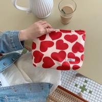 Bolsa de Maquillaje de Peluche con Patrón de Corazón de Gran Capacidad - details 2