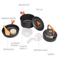 Batería de cocina plegable, de aluminio oxidado duro, ahorra espacio, resistente al calor y fácil de usar. - details 0