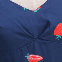 Vestido de mujer primavera/verano, verde, fresco, lindo, vestido estampado de fresas - details 11