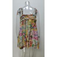 Vestido de primavera 2025 para mujer, estilo europeo y americano, estampado floral francés, sin espalda, con abertura y tirantes finos. - details 14