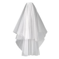 Velo de novia corto barato con borde cortado en peine, 2 capas, accesorios de boda simples 2025 - details 4