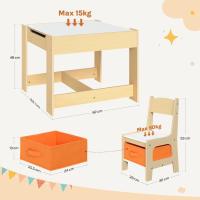 Asientos para Niños Mesa y 2 Sillas con Espacio de Almacenamiento para Juegos de Niños en Edad Preescolar Muebles - details 7