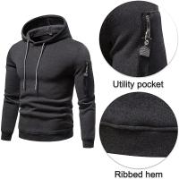 Conjunto Deportivo de Dos Piezas para Hombres Sudadera Táctica de Capucha y Pantalones de Fitness Cálido y Transpirable Estilo Casual de Jogging - details 7