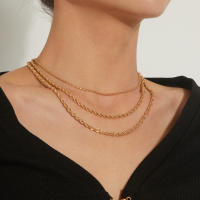 Collar de mujer con clavícula retorcida multicapa de temperamento a la moda estilo Punk Hip-hop - details 1