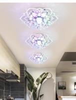 Lámpara LED de techo de cristal con forma de flor moderna, lámpara de techo para pasillo, sala de estar, dormitorio, cocina, pasillos - details 6