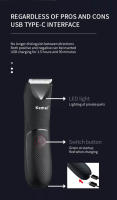 Kemei-cortadora de pelo de área de la ingle, cortadora de césped con cuchilla de cerámica, resistente al agua, en seco y húmedo, para axila púbica, maquinilla de afeitar de higiene definitiva - details 5