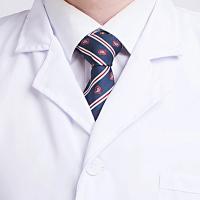 Camisa de uniforme médico unisex, Camisa de manga larga, bata de laboratorio, blanca - details 7
