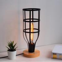 Lámpara de mesa de madera Retro, Base de soporte de lámpara de escritorio Vintage con enchufe europeo, E27, 110V, 220V, decoración de interior - details 4