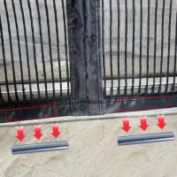 Mosquitera magnética para puerta, cortina de tamaño personalizado, pantalla de puerta, se apagan automáticamente, malla invisible - details 8