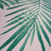 Peel and Stick Wallpaper Self-Adhesive Removable Wallpaper Decorative Wall Covering Green Palm Leaf Easy to Clean for Home Decor - details 4