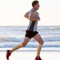 Calcetines deportivos de compresión sin pies para férula, venas varicosas, linfedema, correr, ciclismo, Mangas de soporte de pantorrilla, 1 par - details 8