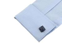 Esmalte para hombre hecho de material de latón de alta calidad, gemelos cuadrados azules, venta al por mayor y al por menor - details 3