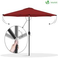 Sombrilla de Playa Grande Parasol Inclinable con Manivela Protección UV para Patio, Jardín, Piscina, Exterior Gris - details 29