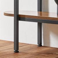 Mesa de Consola Mesa de Entrada Recibidor con 3 Niveles Estructura de MDF y Hierro 110 x 39 x 76 cm Negro - details 14