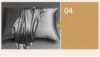 Juego de sábanas de satén de lujo, Sábana bajera de alta calidad, funda de almohada, color liso, tamaño Queen, King - details 7
