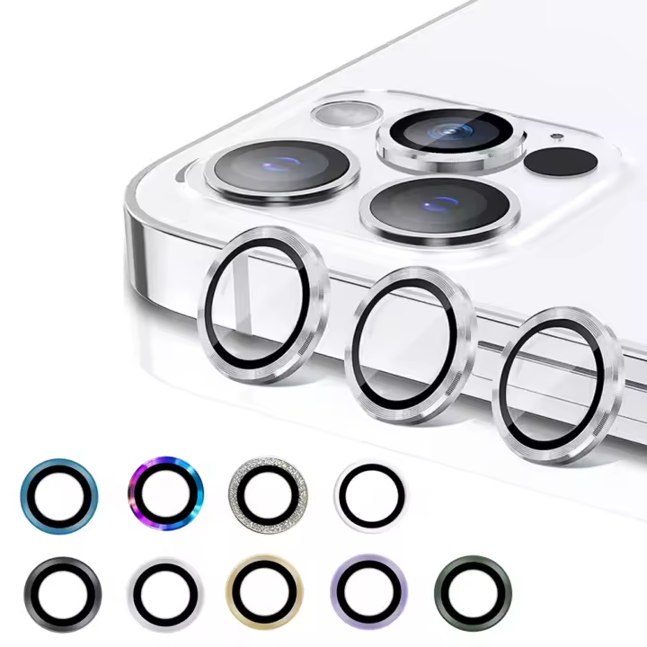 Protector de Lente de Cámara de Metal Multicolor Vidrio Templado para iPhone 11, 12, 13, 14, 15 Pro Max, 12mini, 14, 15 Plus Accesorios de Electrónica - 1