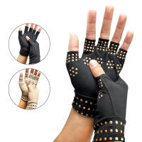 Guantes de compresión para artritis, manoplas magnéticas para terapia de salud sin dedos, soporte deportivo para la muñeca - details 8