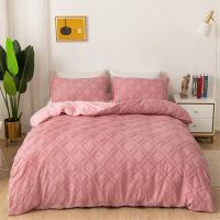Juego de Ropa de Cama con Flores Geométricas de Alta Calidad Sólido para Casa Duvet Cover Set Tamaño Queen King Súper Suave para Uno y Dos Cojines - details 15