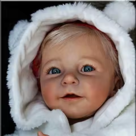 Muñeca Reborn de silicona con piel de pintura 3D de 55 CM, juguete de bebé de 22 pulgadas, la Princesa Real realista como, vestido vivo, Boneca - 1