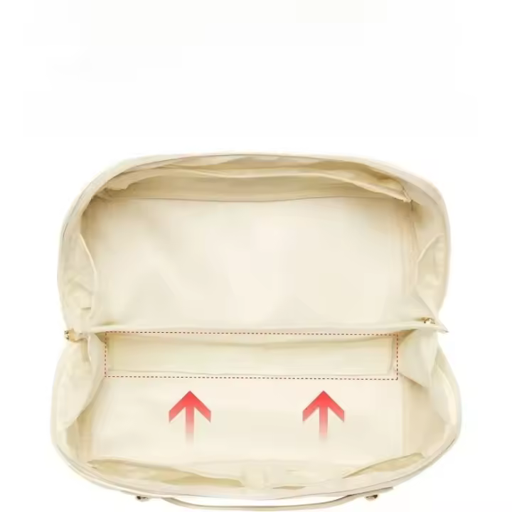 Bolsa De Viaje Grande Para Cosméticos Bolsa Portátil De Maquillaje Organizador De Cosméticos De Alta Capacidad Fabricada En Tela No Tejida - 1