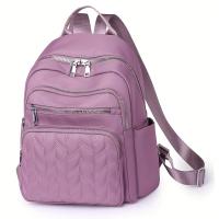 Mochila Vintage Gran Capacidad para Mujer - Bolso Casual de Nylon Ligero, Correas Ajustables, Cierre de Cremallera - details 10