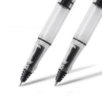 Pluma estilográfica de pistón de corrección de postura, aguja de bala blanca transparente de 0,38 mm y 0,5 mm, suministros escolares de oficina y negocios, escritura - details 9