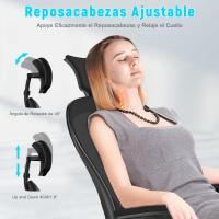 Ergonómica con Reposacabezas Ajustable y Soporte Lumbar, Respaldo de Malla Transpirable, - details 1