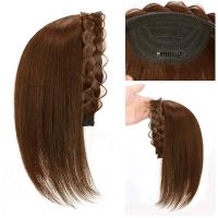 Diadema de Cabeza con Flequillo Integrado Pieza de Reemplazo de Peluca Sintética para Mujeres - details 2